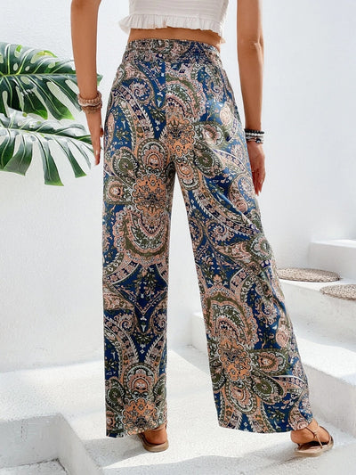 Explore More Collection - Printed Wide Leg Pants