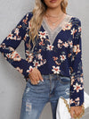 Explore More Collection - Printed V-Neck Long Sleeve Blouse