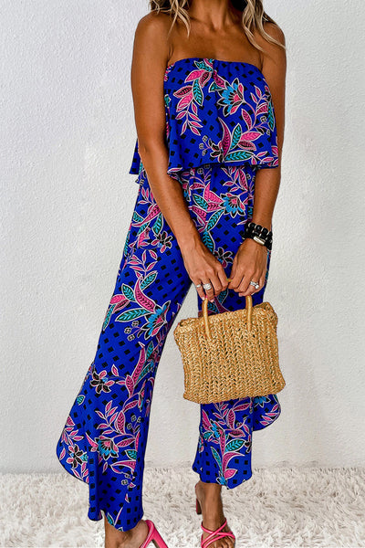 Explore More Collection - Printed Tube Jumpsuit