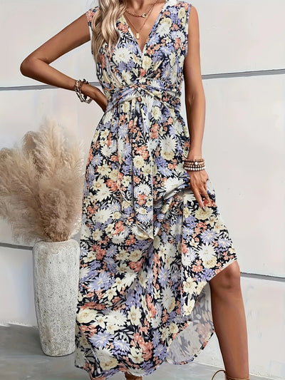 Explore More Collection - Floral Sleeveless Midi Dress