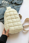 Explore More Collection - Quilted Nylon Crossbody  Bag