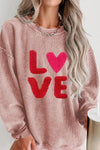 Explore More Collection - Valentine’s Day LOVE Round Neck Long Sleeve Sweatshirt