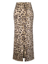 Explore More Collection - Honey Slit Leopard Midi Skirt