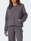 Explore More Collection - Long Sleeve Hooded Top and Pants Sweater Set