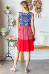 Explore More Collection - Heimish Full Size US Flag Theme Contrast Tank Dress