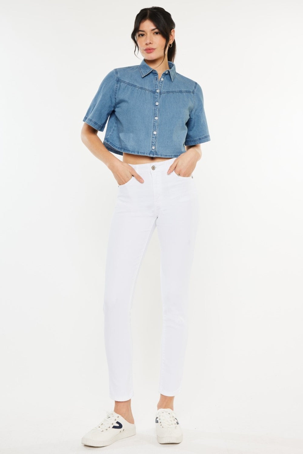 Explore More Collection - Kancan High Rise Ankle Skinny Jeans