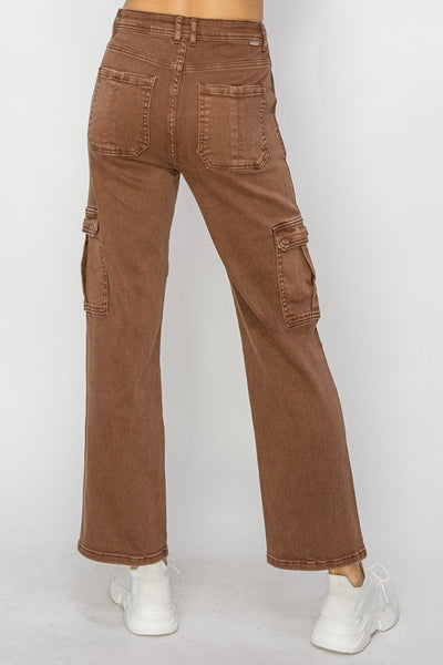 Explore More Collection - Risen Full Size High Rise Cargo Jeans