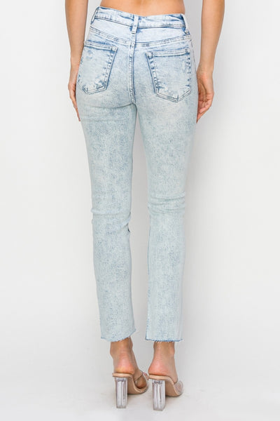 Explore More Collection - Risen Full Size High Rise Distressed Skinny Jeans