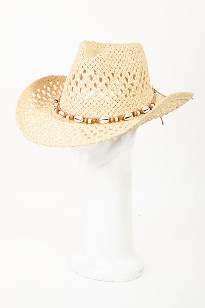 Explore More Collection - Fame Cowrie Shell Beaded String Straw Hat