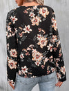 Explore More Collection - Printed V-Neck Long Sleeve Blouse