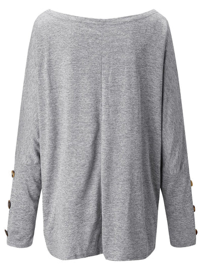 Explore More Collection - One Shoulder Long Sleeve T-Shirt