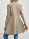 Explore More Collection - Collared Neck Button Up Long Sleeve Coat