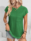 Explore More Collection - Round Neck Cap Sleeve Blouse