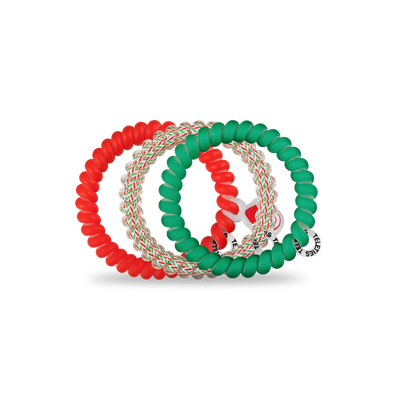 Sprial Hair Coils | Small | Santa Baby Hair Ties