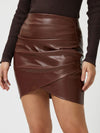 Explore More Collection - Ruched Asymmetrical Hem Skirt