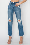 Explore More Collection - RISEN High Rise Distressed Ankle Jeans