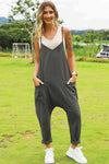 Explore More Collection - Double Take Full Size Sleeveless V-Neck Pocketed Jumpsuit