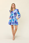 Explore More Collection - Double Take Full Size Floral Long Sleeve Romper with Pockets