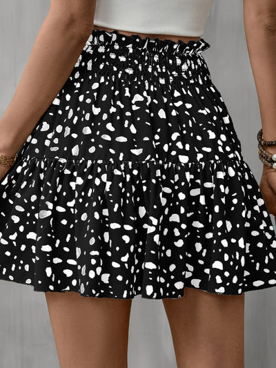 Explore More Collection - Frill Tied Printed Mini Skirt