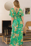 Explore More Collection - ODDI Full Size Floral Smocked Tied Back Maxi Dress