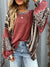 Explore More Collection - Leopard Round Neck Long Sleeve Sweatshirt