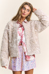 Explore More Collection - J.NNA Mixed Fabric Chic Jacket