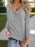 Explore More Collection - Full Size Scoop Neck Long Sleeve T-Shirt