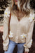 Explore More Collection - Flower Dropped Shoulder Long Sleeve Cardigan