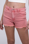 Explore More Collection - Acid Washed Frayed Cutoff Hem Shorts