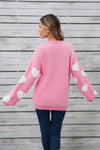 Explore More Collection - Angel Wings Heart Dropped Shoulder Long Sleeve Sweater