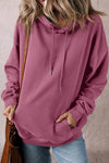 Explore More Collection - Drawstring Pocketed Long Sleeve Hoodie