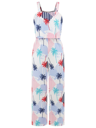 Explore More Collection - Printed Wide Strap Top and Pants Set