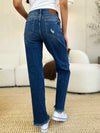 Explore More Collection - Judy Blue Full Size Mid Rise Distressed Raw Hem Jeans