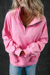 Explore More Collection - Half Zip Long Sleeve Sweatshirt