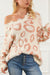 Explore More Collection - Distressed Trim Leopard V-Neck Sweater