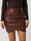 Explore More Collection - Ruched Asymmetrical Hem Skirt