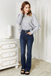 Explore More Doorbusters - Double Take Seam Detail Round Neck Long Sleeve Top