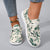 Explore More Collection - Printed Round Toe Flat Sneakers