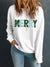 Explore More Collection - MERRY CHRISTMAS Contrast Long Sleeve Sweatshirt