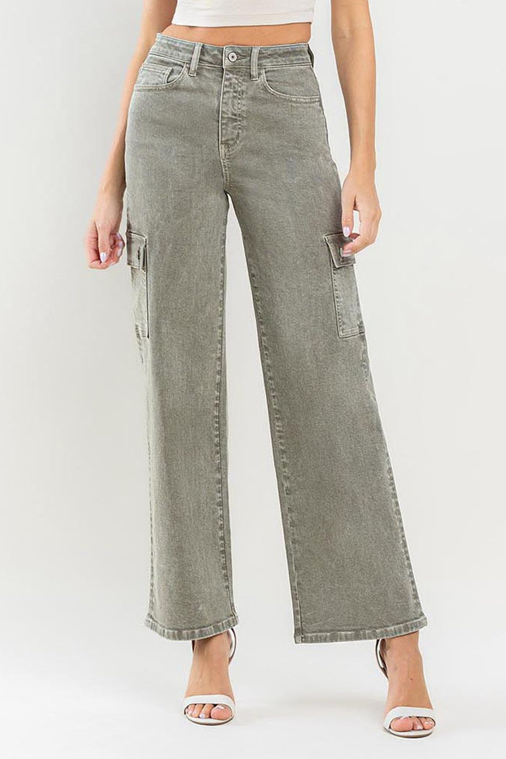 Explore More Collection - Vervet by Flying Monkey 90's Super High Rise Cargo Jeans