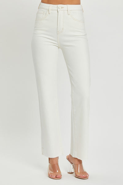 Explore More Collection - RISEN Full Size High Rise Tummy Control Straight Jeans