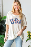 Explore More Collection - HOPELY USA Graphic Round Neck T-Shirt