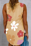 Explore More Collection - Pocketed Printed Round Neck Tank Dress