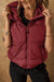 Explore More Collection - Drawstring Zip Up Vest Coat