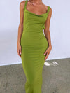 Explore More Collection - Backless Wide Strap Maxi Dress