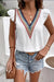 Explore More Collection - Full Size Ruffled V-Neck Cap Sleeve Blouse