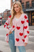 Explore More Collection - Heart Button Down Long Sleeve Cardigan