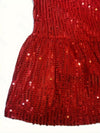 Explore More Collection - Full Size Sequin Round Neck Half Sleeve Mini Dress