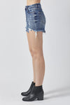 Explore More Collection - RISEN High Rise Distressed Denim Shorts