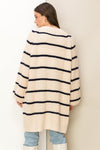 Made for Style Oversized Striped Sweater Cardigan
